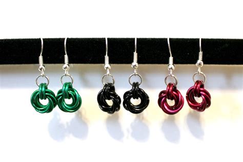 Custom Rosette Chainmaille Earrings Etsy