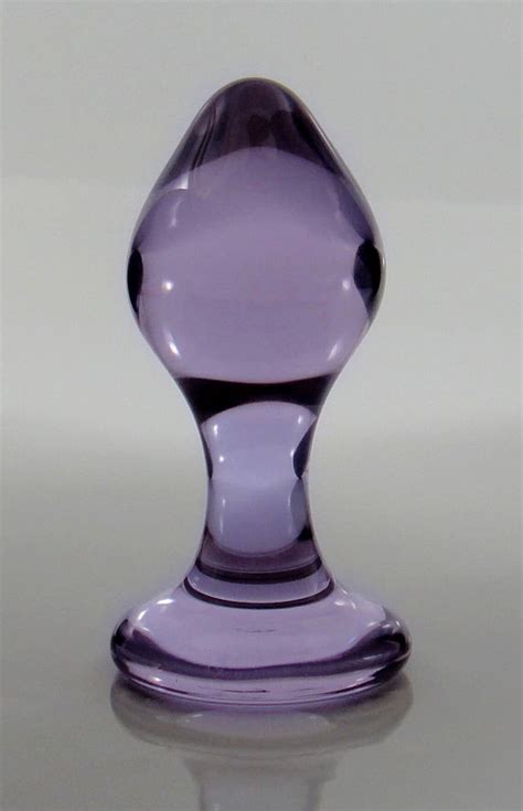 Small Violet Purple Glass Rosebud Butt Plug Sex Toy Etsy