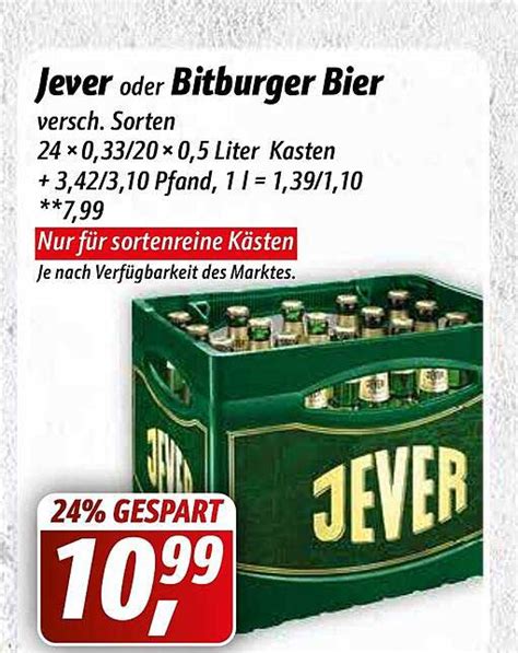 Jever Oder Bitburger Bier Angebot Bei Simmel Prospekte De