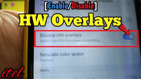 How To Enable Disable HW Overlays On Itel S15 Developer Options