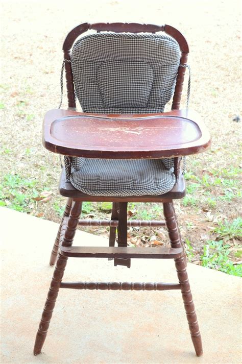 DIY Farmhouse Style Wood High Chair Makeover