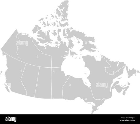 Vector Isolated Illustration Of Simplified Administrative Map Of Canada