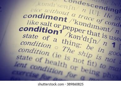 Condition Word Definition Dictionary Toned Image Stock Photo 389860825 ...