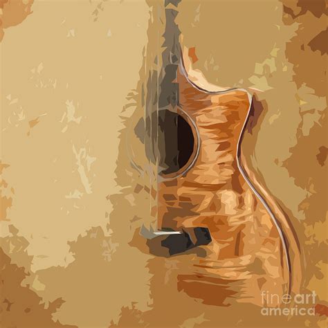 Vintage Background Guitar Painting by Drawspots Illustrations - Fine ...