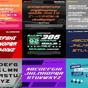 Racing Sports Font sports Fonts racing Fonts Instant Download Esports ...