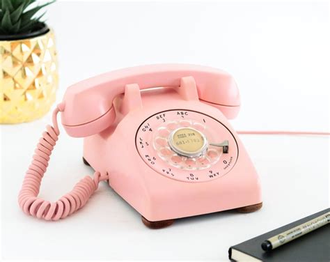 Pink Rotary Phone Vintage Western Electric Bell Pink Phone Model 500 C