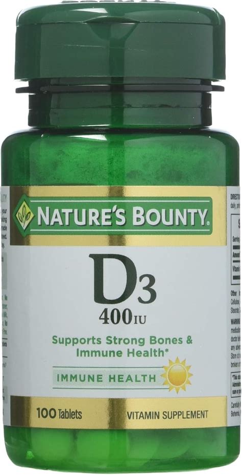 Amazon Nature S Bounty Vitamin D Iu Tablets Ea Pack Of