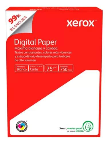 Paquete De Hojas Carta Blancas Xerox Hojas Digital Paper Env O Gratis