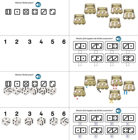 WorksheetGo ZR6 Würfel zuordnen gpaed de