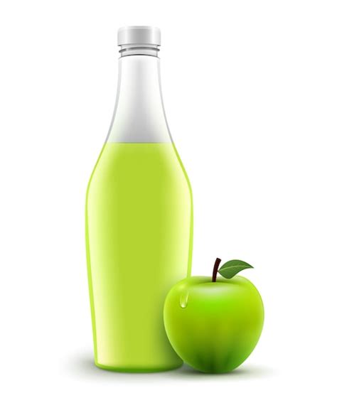 Premium Vector Bottle Of Juice Apple Isolated