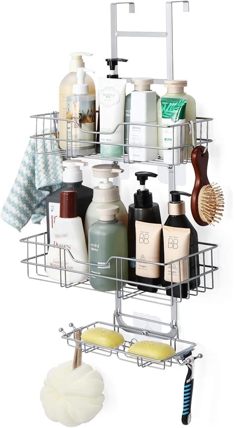 Amazon Fogein Over The Door Shower Caddy Hanging Organizer Shelf