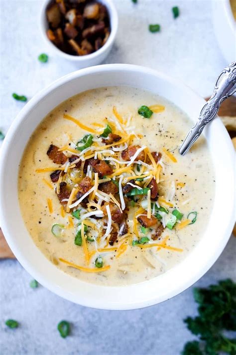 Cheesy Velveeta Potato Soup With Bacon Get On My Plate