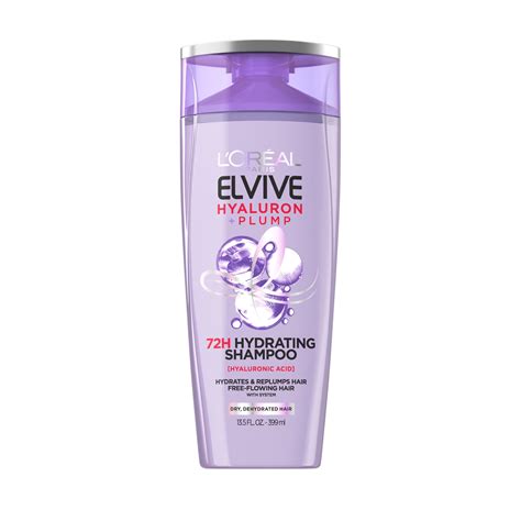 L'Oreal Paris Elvive Hyaluron Plump 72H Hydrating Shampoo, 13.5 fl oz ...