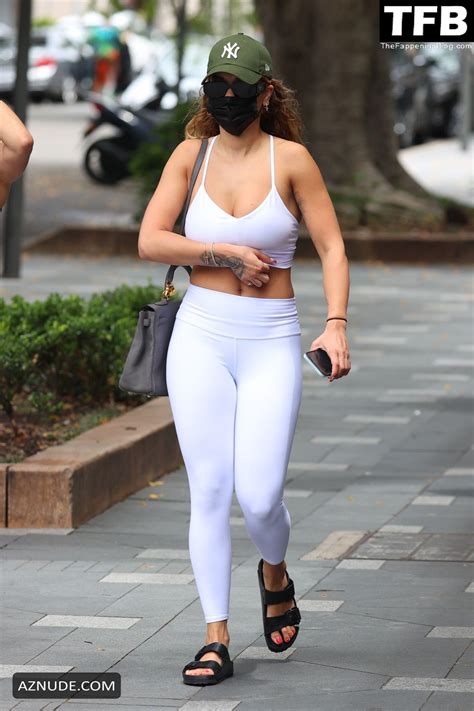 Rita Ora Busty Looks Hot White Activewear As She Leaves Nail Salon Bay