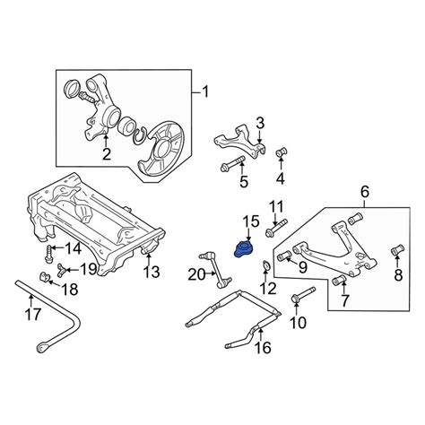 Mazda OE NA0128880C Rear Suspension Crossmember Stop