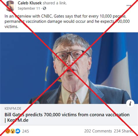 Bill Gates Was Talking About Side Effects And Did Not Say 700000