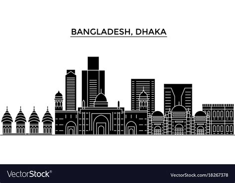 Bangladesh dhaka architecture city skyline Vector Image