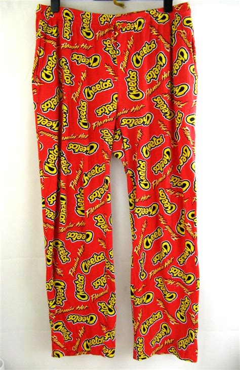 Cheetos Flamin Hot Pajamas Sleeping Lounge Button F Gem