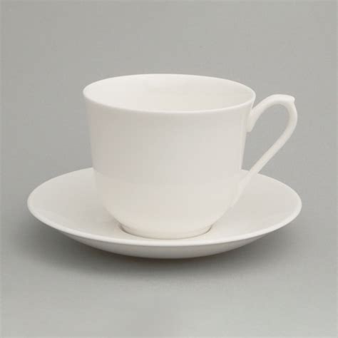 Plain Tea Cup Saucer Fegg Hayes Pottery