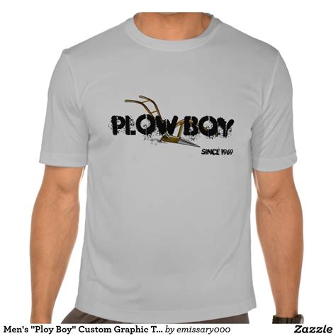 Men S Plow Boy Custom Graphic Tee Zazzle Graphic Tees Men Custom