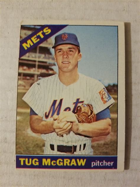 Topps Baseball Card Tug Mcgraw New York Mets Vg Vgex