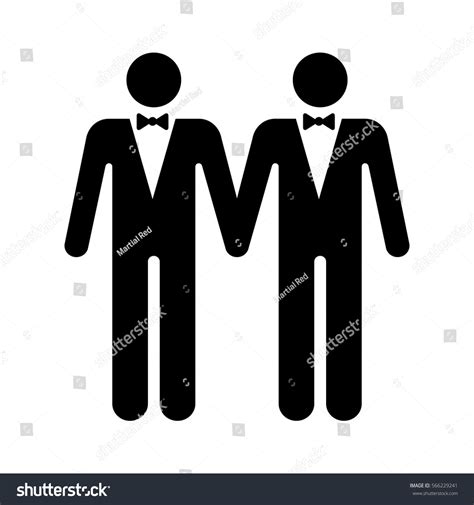 Gay Marriage Two Homosexual Men Flat Stock Vector Royalty Free Shutterstock
