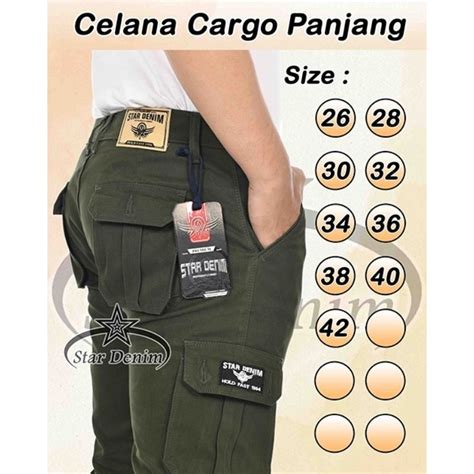 Jual Celana Cargo Panjang Pria Star Denim Terbaru Celana Cargo Pria