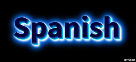 Spanish Text Effect And Logo Design Word