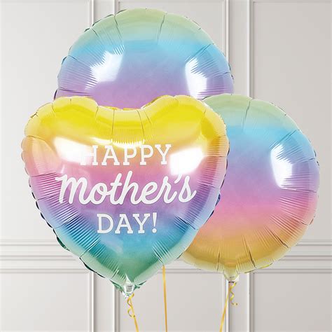 Happy Mothers Day Pastel Ombre Balloon Trio Balloonbx