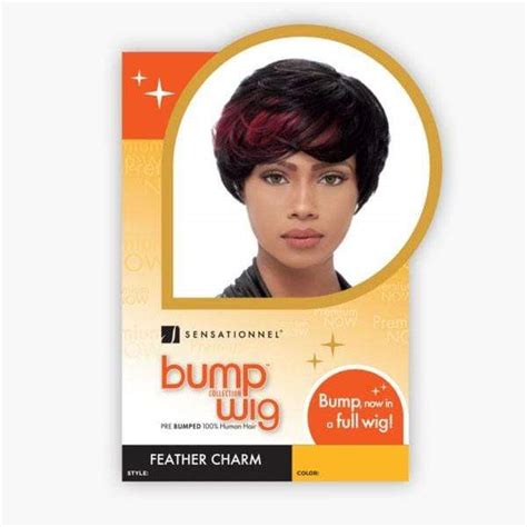 Sensationnel 100 Human Hair Bump Collection Wig Feather Charm