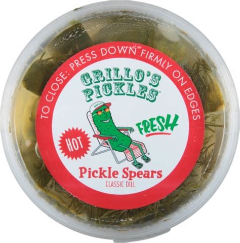 Grillo S Pickles Fresh Hot Italian Dill Spears Fl Oz Frys Food