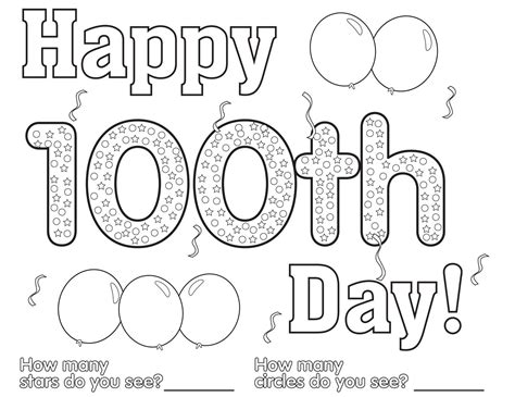 3 Color Numbers To 100 Worksheet Free 100th Day Coloring Sheets