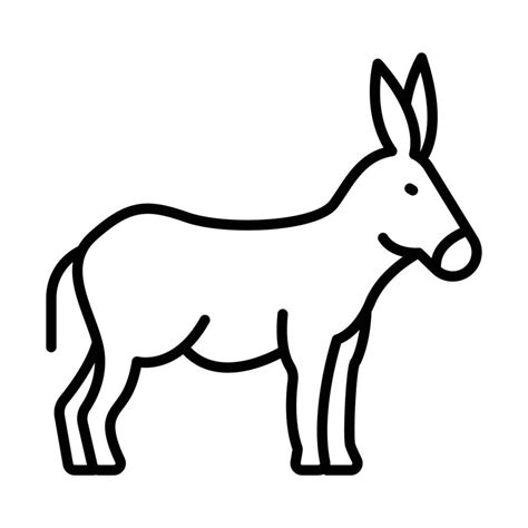 Donkey Outline Icon Animal Vector 5163056 Vector Art at Vecteezy