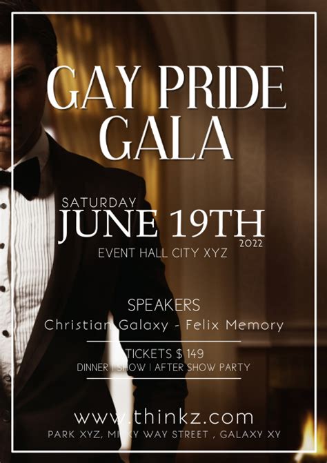 Gay Pride Gala Event Celebration Glam Dinner Template Postermywall