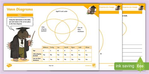 Venn Diagram Activity Sheets L Enseignant A Fait Twinkl