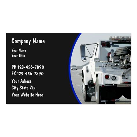 Towing Business Cards