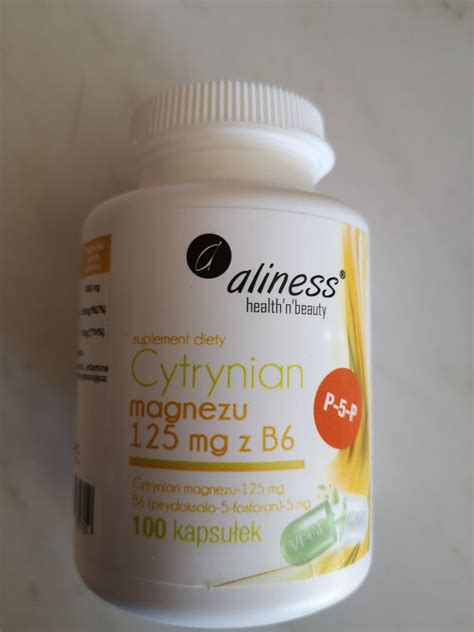 Aliness Cytrynian Magnezu 100 Mg Z Potasem 150mg B6 P 5 P 100kaps