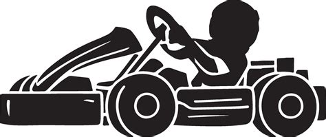 go kart silhouette 47229622 Vector Art at Vecteezy