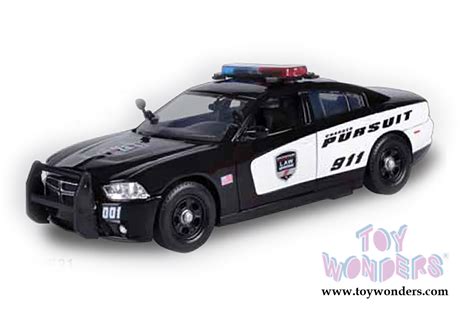 2011 Dodge Charger Pursuit Police With Realistic Light And Sound By Motormax 124 Scale Diecast