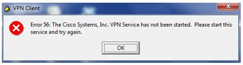 Cisco Vpn Client Error 56