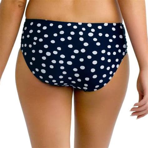 Blue White Spot On Ruched Side Retro Bikini Briefs Brandalley