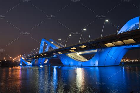 Sheikh Zayed Bridge at night | High-Quality Architecture Stock Photos ...