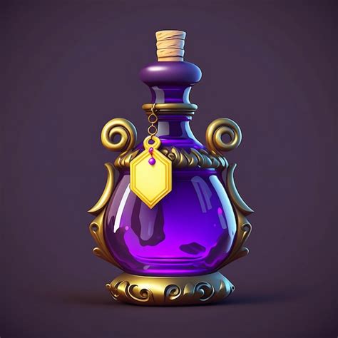 Premium Ai Image Purple Magical Elixir In Bottle