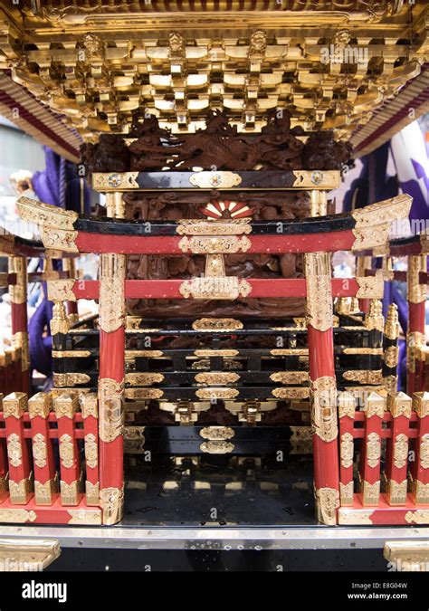 Torii Gate On Mikoshi At Fukagawa Fetival Aka Water Throwing Festival