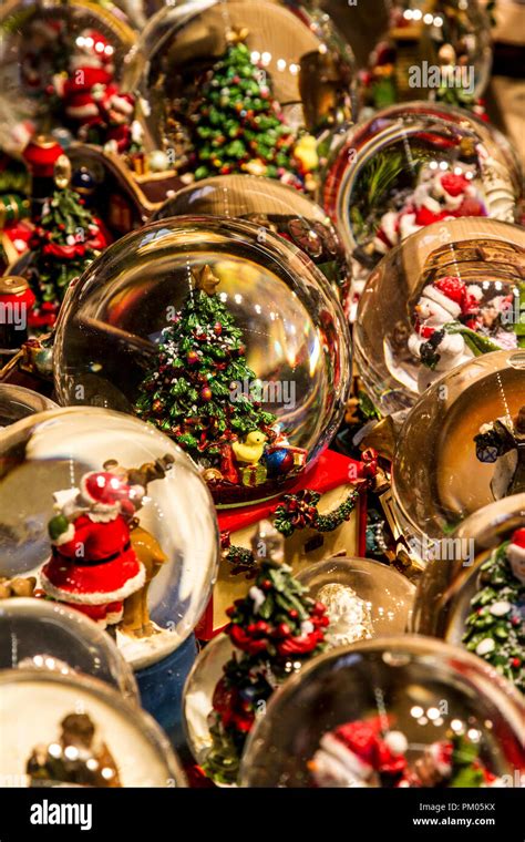 Snow Globes at a Christmas market in Salzburg Stock Photo - Alamy