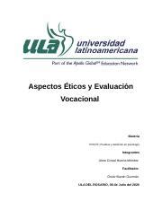 PP A1 Huerta Mendez Cristal docx Aspectos Éticos y Evaluación