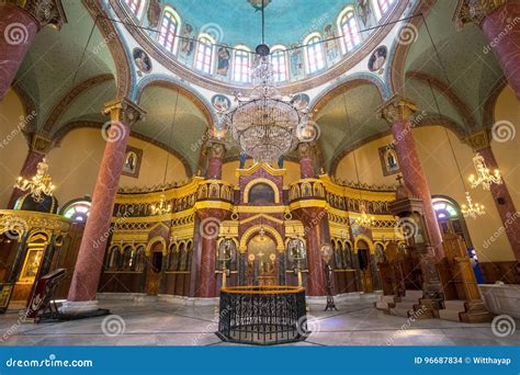 Interior Details of St George Church,in Egypt Stock Photo - Image of ...