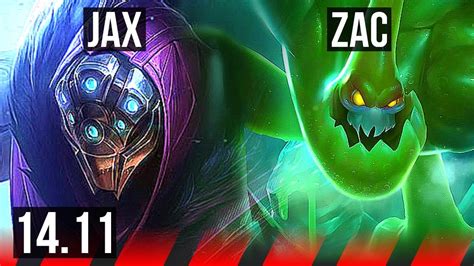 JAX Vs ZAC TOP 72 Winrate 6 1 0 Dominating EUW Grandmaster