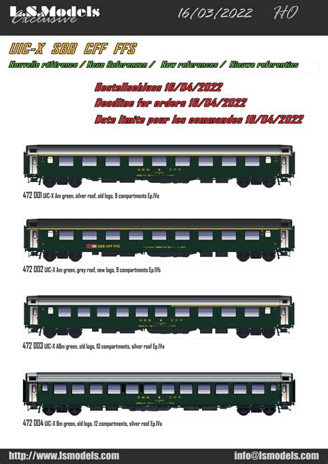 LS Models SBB CFF FFS UIC X Passenger Coaches TrainsDepot Org