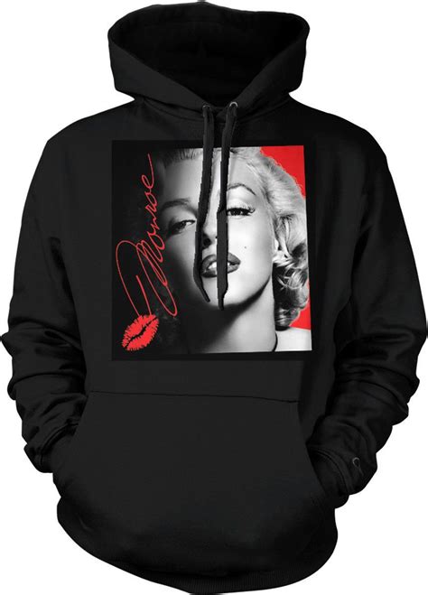 Marilyn Kiss Lipstick Picture Photo Signature Hoodie Pullover